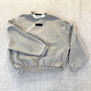 Fear of God Essentials Grey Sweatshirt, Large, Grey